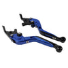 Kawasaki Z1000 ZX6R Blue Extendable Brake Clutch Levers (2007-2018)