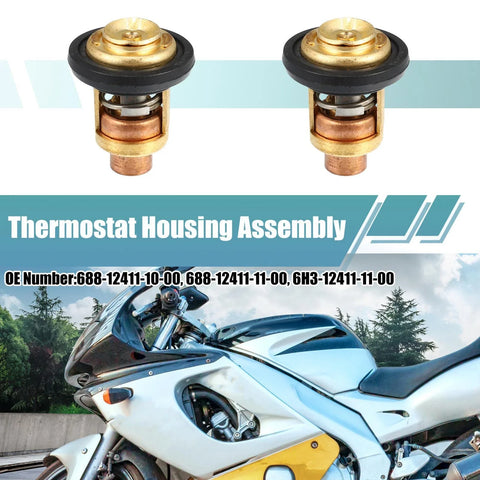 Yamaha 2 x Car Engine Coolant Thermostat Housing Assembly