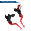 Honda - Solid Red Adjustable Short Brake Clutch Levers