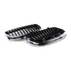 BMW E90 E91 328i 335i Front Kidney Grille Chrome Black (2009-2011)