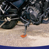 Motorcycle Kickstand Support Plate Pad 2 x Orange Side Stand Extension Pad