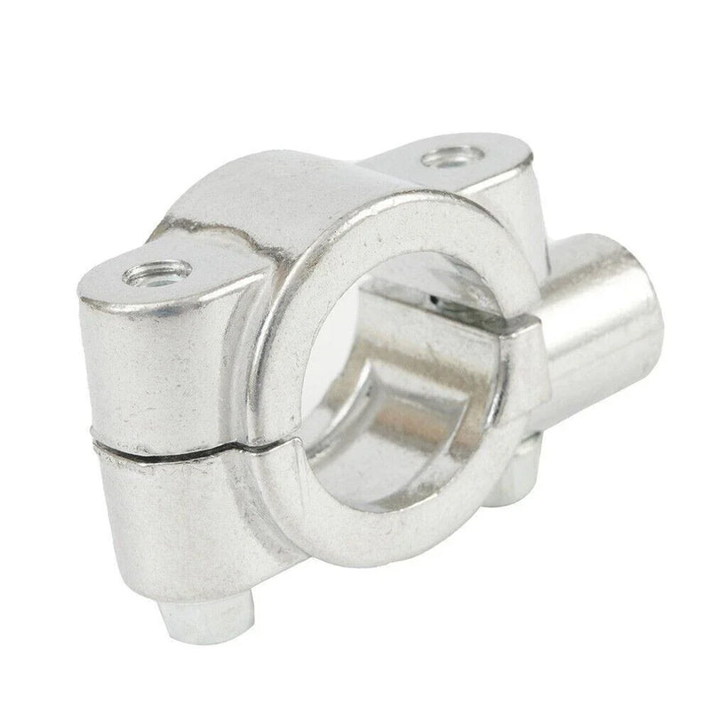 DIRT PIT PRO ATV Bike 10mm Chrome Silver Handle Bar Mirror Mount Clamp