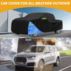 GMC Sierra Oxford Cloth Black Blue Waterproof Car Cover with Door Zipper
