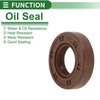 Oil Seal 22x42x10mm FKM Rubber High Pressure Brown 5 Pcs