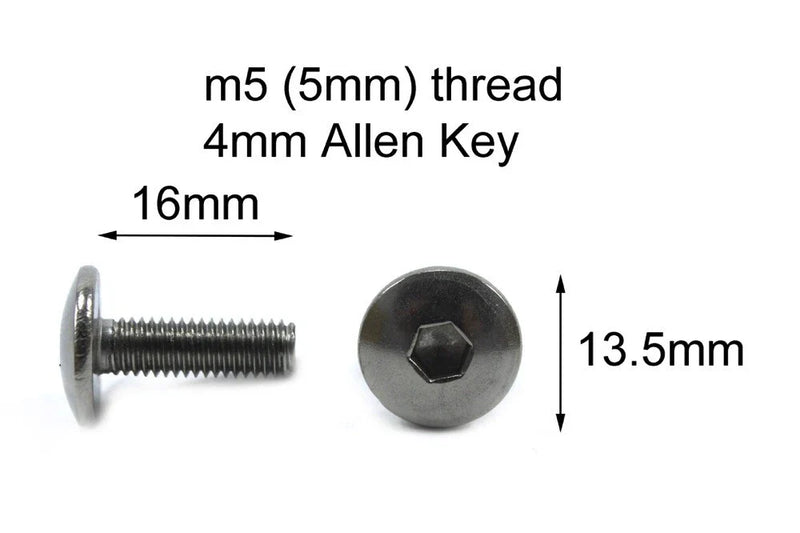 Yamaha R1 R6 2 x Fairing Bolts M5 5mm E-clip Steel