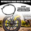 100cm 39.37" Universal Motorcycle Hydraulic Brake Oil Hose Set Black