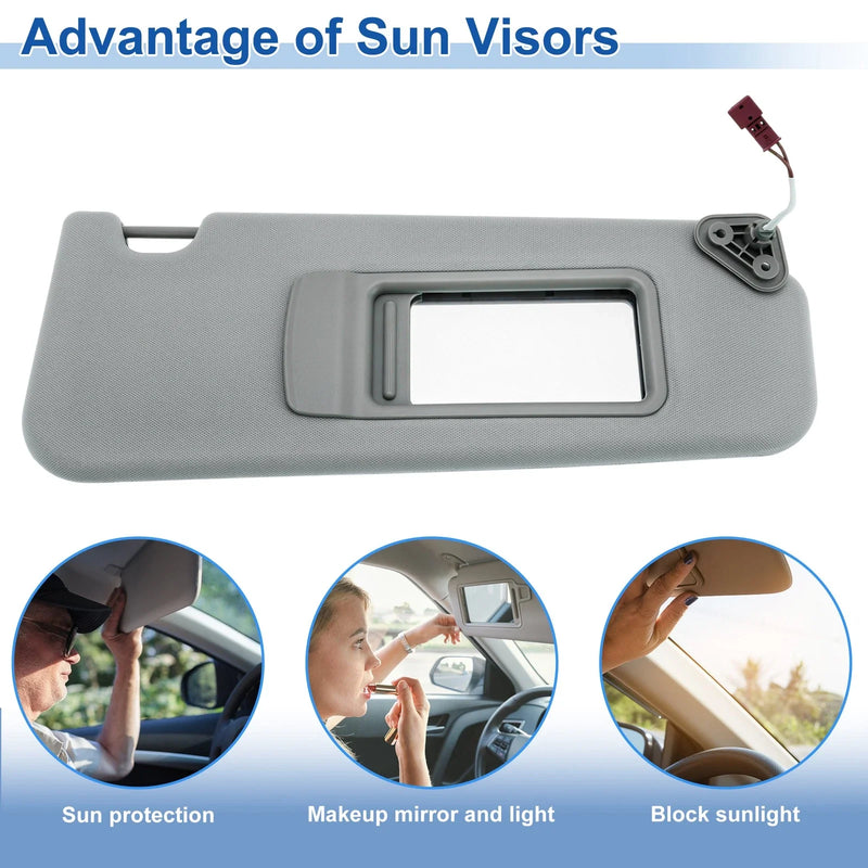 BMW 3 Series E90 Sedan (2007-2013) Gray Right Side Sun Visor