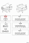 Toyota Hilux KUN35 KUN26 KUN25 KUN16 Front Grille Badge