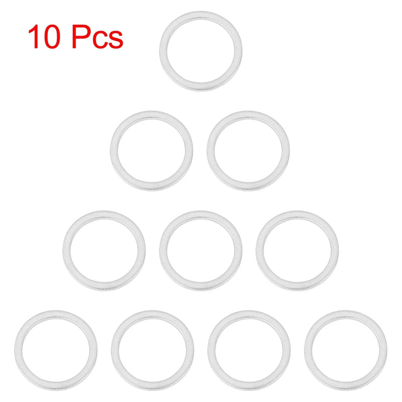 BMW 10 x M16 Silver Tone Oil Drain Plug Gaskets (No.07119963252)