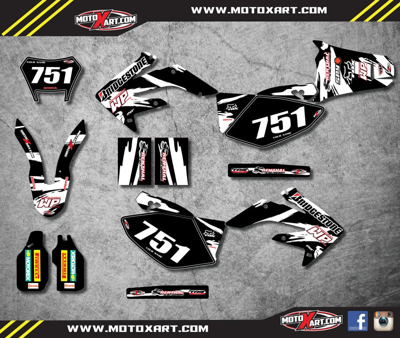 Honda CRF 250 X 2004-2017 - SAFARI STYLE Decals Custom Graphic Kit