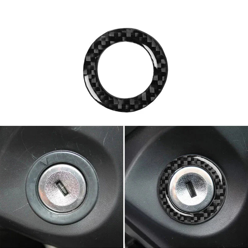 Mustang 2009- 2013 Carbon Fiber Engine Start Hole Ring Trim Fit
