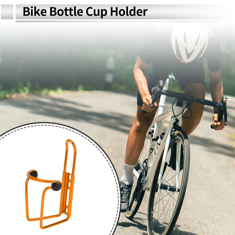 Motorcycle or Bicycle Universal Gold Tone Aluminum Alloy Bottle Cup Holders