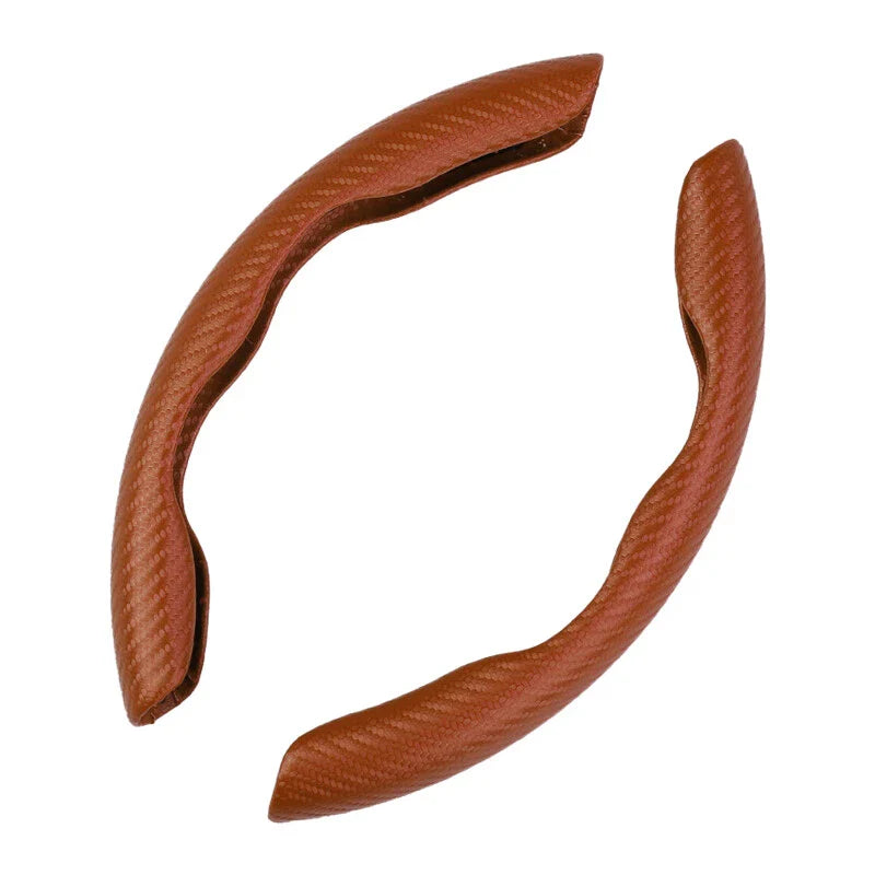 Car - Brown 38cm Non-Slip Steering Wheel Cover