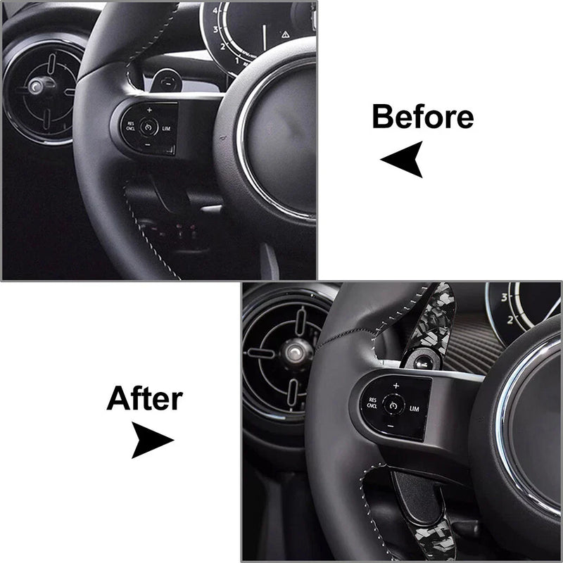 BMW Mini Cooper Steering Wheel Shift Paddle Extensions (2014-2023)