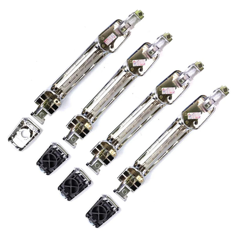 Exterior Door Handle Chrome Set 4 Fits Nissan Navara D40 4D Pickup 2005-14 D06