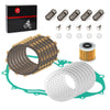 Yamaha XVS650 V-Star 650 Clutch Friction Plates Gasket Kit (1998-2016)
