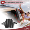 Toyota Allion (2021-2023) Black 12 Pcs Car Door Pillar Window Trim