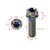 Motorcycle Bike 6pcs M8x35mm Titanium Torx Head Flange Bolts