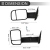 Dodge Ram 2500-3500 Puddle Lamp Black Tow Mirrors (2003-2009)