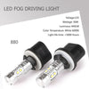 Car Driving Lamp DRL 6000K HID White 880 2 x 360° LED Fog Light Bulbs