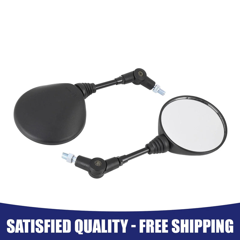 Motorcycle 1cm 2 x Rear View Side Mirrors Round Universal