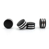 Triumph Bonneville 4 x Black White Engine Head Bolt Cover Nuts