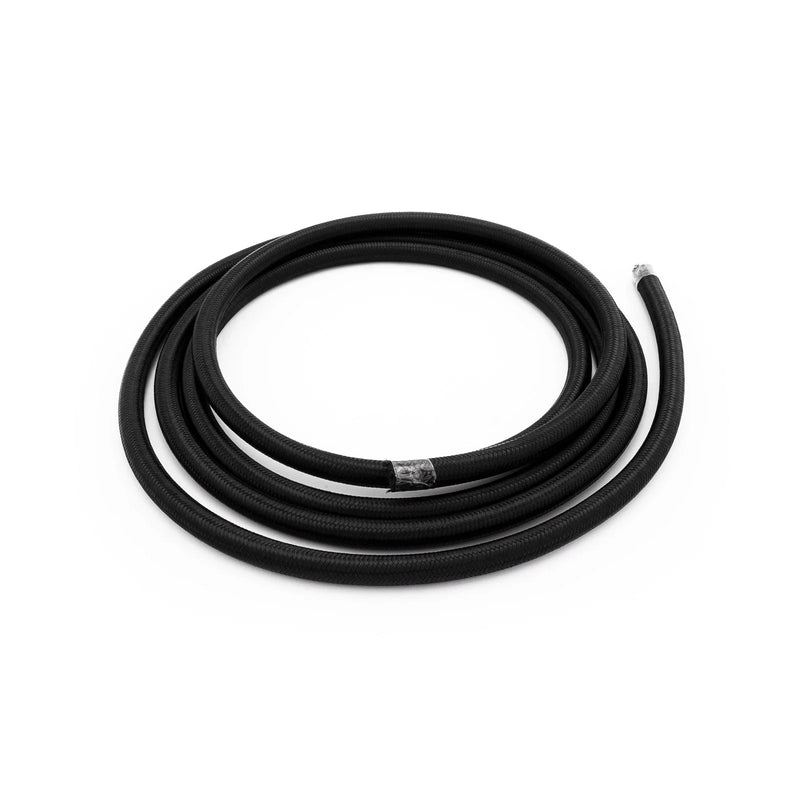 AN 7 / 16" 4m Black Nylon Fuel Oil Braided Hose Line