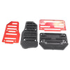 Auto Sport Pedals - Red Aluminum Anti-Slip Manual Brake Footrests
