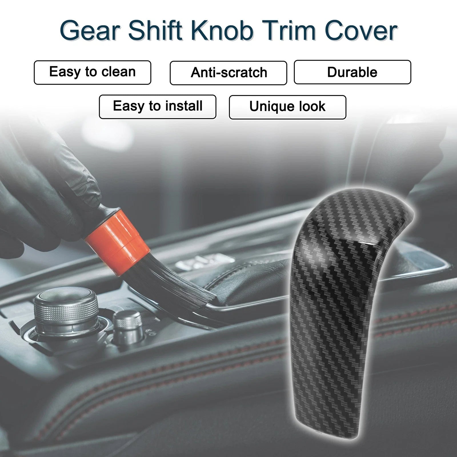 ABS Gear Shift Knob Cover for Toyota Land Cruiser Prado (2010-2017)