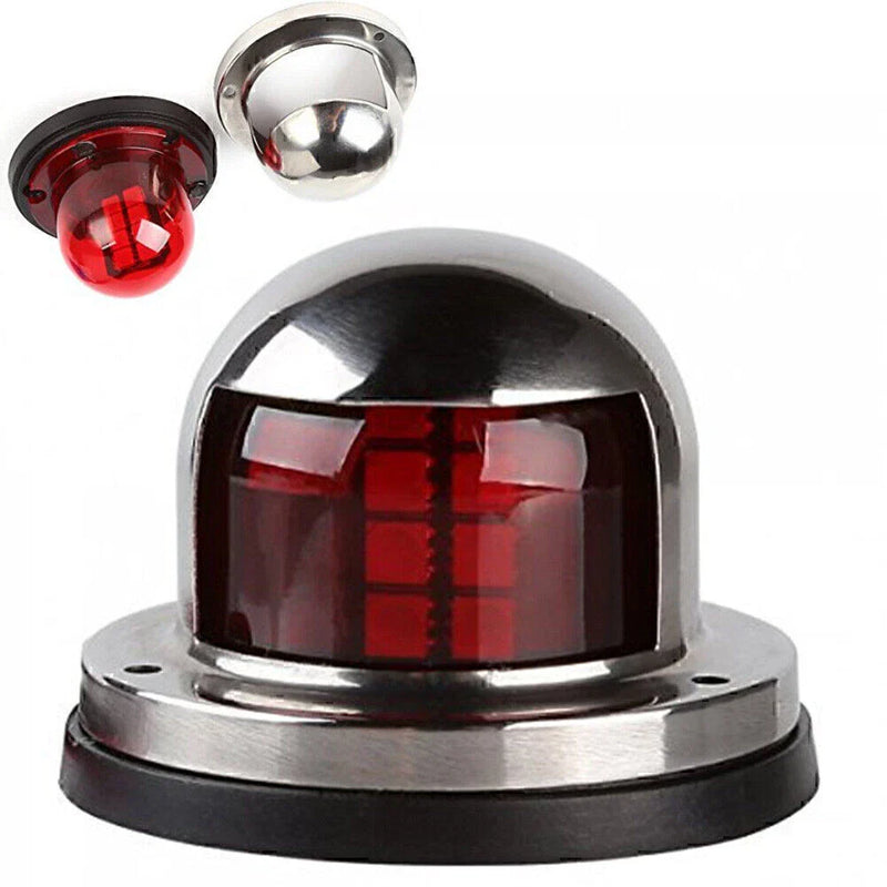Yacht Marine Boat - Universal Red Stainless Steel LED Bow Navigation Light