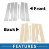 Ford Maverick (2022-2023) Silver Tone 7pcs Door Pillar Window Trim