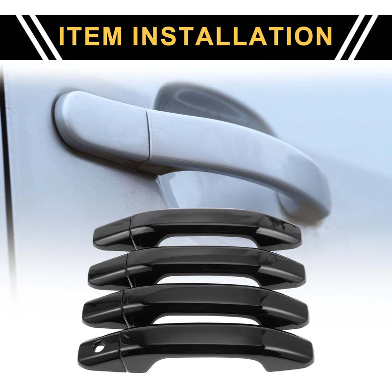 GMC Yukon Black without Keypad 4pcs Exterior Door Handle Cover (2015-2023)