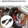 Make Model 1.1" 2 x Aluminum Alloy Plastic Motorcycle Slider Frame Titanium Tone