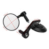 Universal Motorcycle 4" Round Black Handlebar End Mirrors