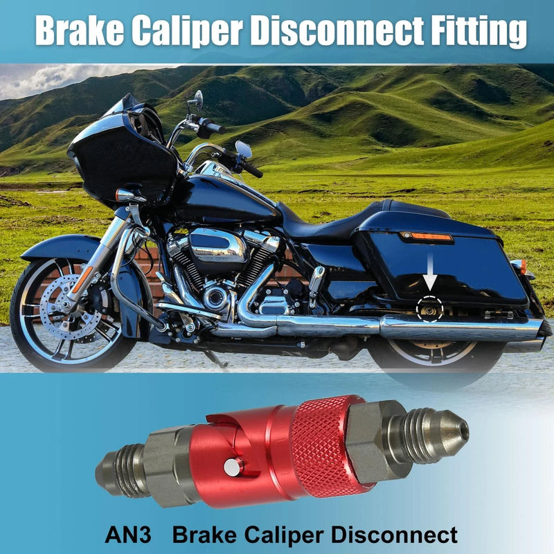 Car Motorcycle Quick Release Disconnect Dry Break Coupling Fitting Red