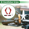Motorcycle Aluminum Rubber Red Hand Grips Cover Kit
