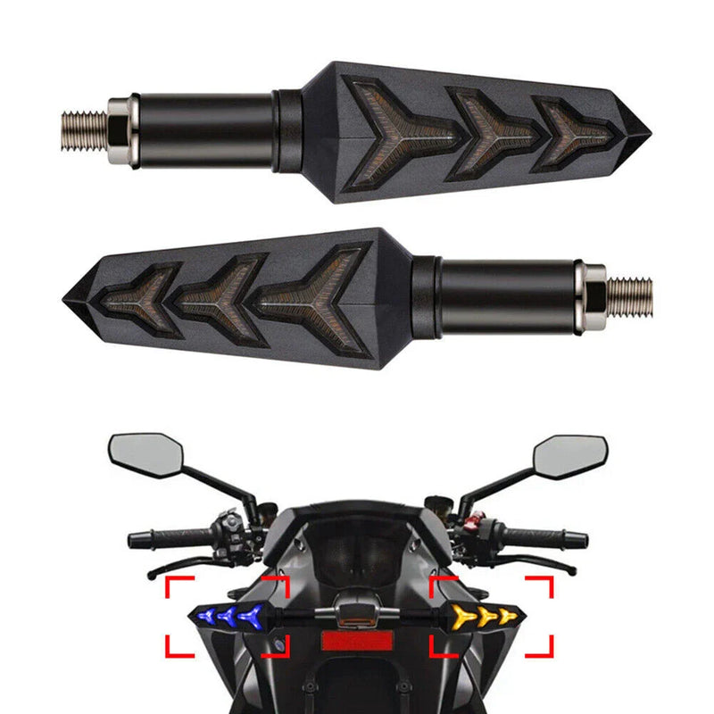 Motorcycle Tail Brake Lamp Amber LED Turn Signal Blinker Lights