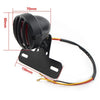 Cafe Racer Bobber Black Grill Side Mount Tail Light License Plate Bracket