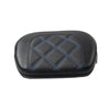 Harley Electra Glide Passenger Sissy Bar Backrest Pad with Blue Stitching
