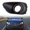 Jeep Compass Black Left Front Bumper Fog Light Bezels (2011-2017)