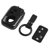 Car Key Cover 1 x ABS & Rubber Carbon Fiber Look