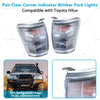 Toyota Hilux Clear Corner Indicator Blinker Park Lights Pair (1997-2001)