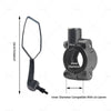 Bicycle Bike 20-24mm Handlebars Rear View Mirror