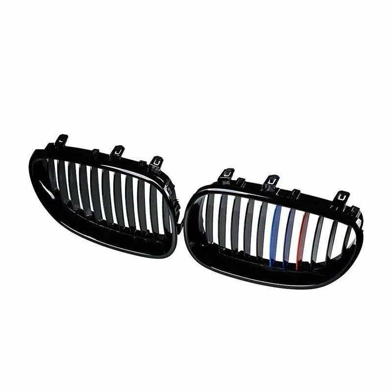 BMW E60 525i 530i Gloss Black M Color Front Kidney Grille (2003-2010)