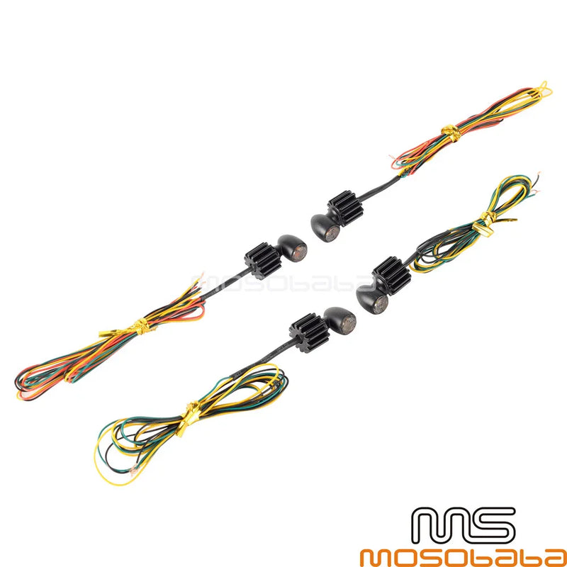 Harley, Honda, Yamaha, Kawasaki 4 x Mini Front & Rear LED Turn Signals