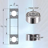 20pcs 5x11x5mm Double Metal Shield Single Row Deep Groove Ball Bearings