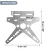 Motorcycle Plate Mount 26*10 mm Hole Aluminum Alloy Silver