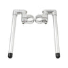 Universal Cafe Racer 7 / 8" Fork Tube Silver 37MM Clip-On Handlebar