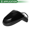 Toyota Corolla Right Side Door Mirror Replace Gloss Black Manual Folding