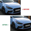 Hyundai i30 i30N MK3 Headlight Eyelid Eyebrow 1 Pair (2017-2019)